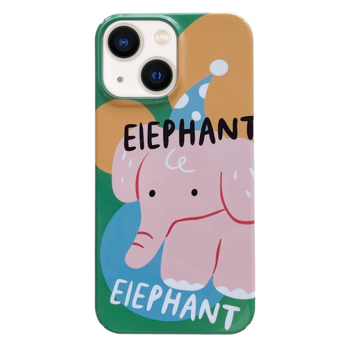 iPhone 14 Painted Pattern PC Phone Case - Elephant