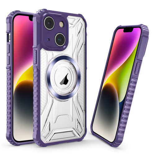 iPhone 14 CD Texture Magsafe Phone Case - Dark Purple