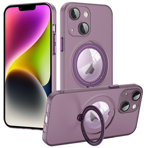 iPhone 14 MagSafe Multifunction Holder Phone Case - Dark Purple