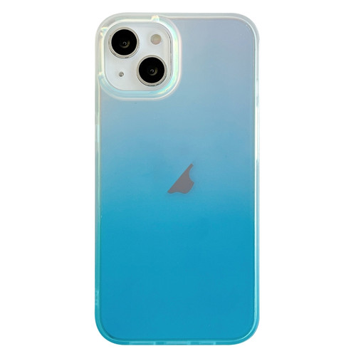 iPhone 14 Double Sided IMD Laser Gradient PC Phone Case - Blue