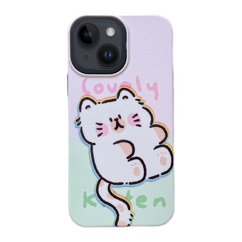 iPhone 14 2 in 1 PC + TPU Shockproof Phone Case - Cat