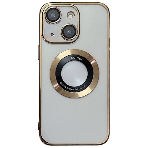 iPhone 14 Magsafe Electroplating TPU Phone Case - Gold