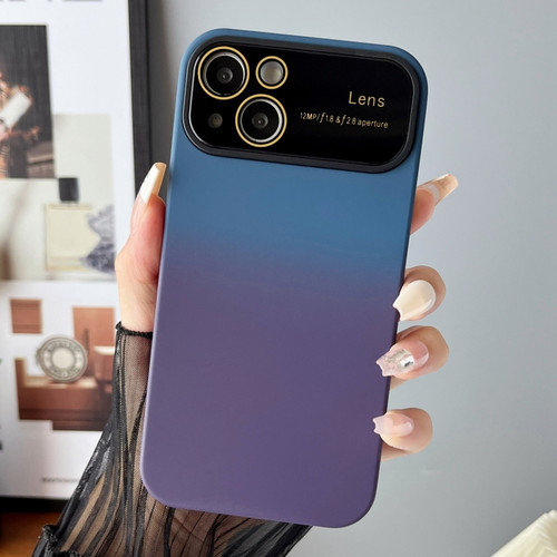iPhone 14 Gradient PC + TPU Shockproof Phone Case - Dark Blue Purple