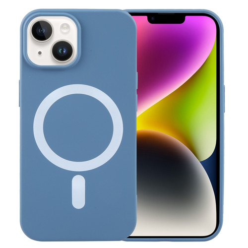 iPhone 14 MagSafe Liquid Silicone Phone Case - Blue