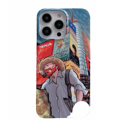 iPhone 14 Oil Painting Glossy PC Phone Case - Edifice