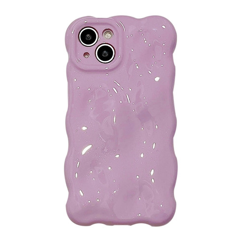 iPhone 14 Gloss Oil Wave BubblesTPU Phone Case - Milky Purple