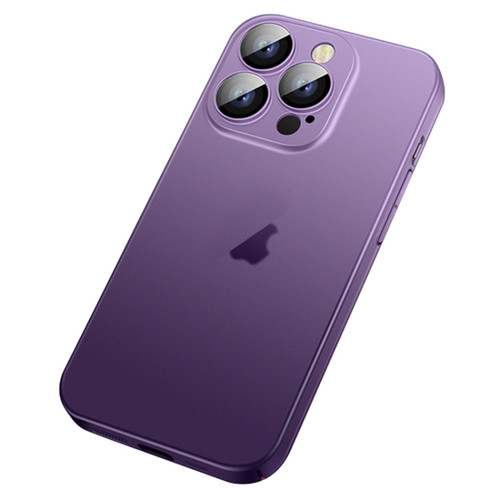 iPhone 14 Skin Feel Frosted Gradient Phone Case - Purple