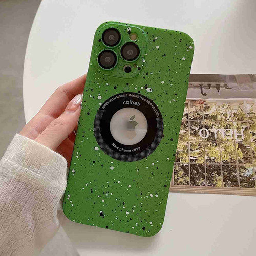 iPhone 14 Splash Ink MagSafe Magnetic Phone Case - Dark Green