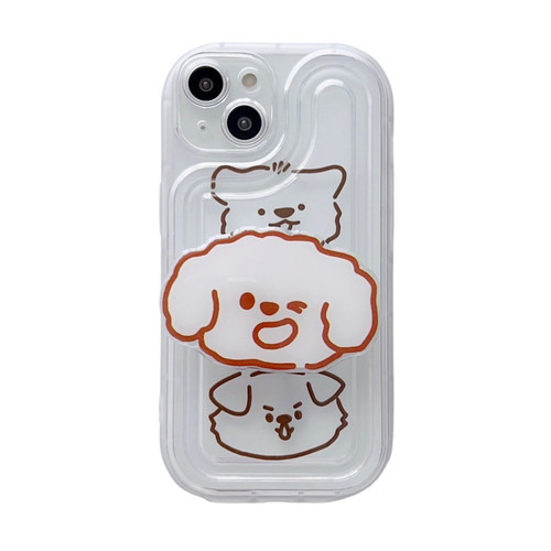 iPhone 14 Airbag Frame Three Bears Phone Case with Holder