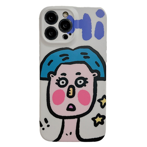 iPhone 14 Face Couple Pattern IMD Matte TPU Phone Case - Boy