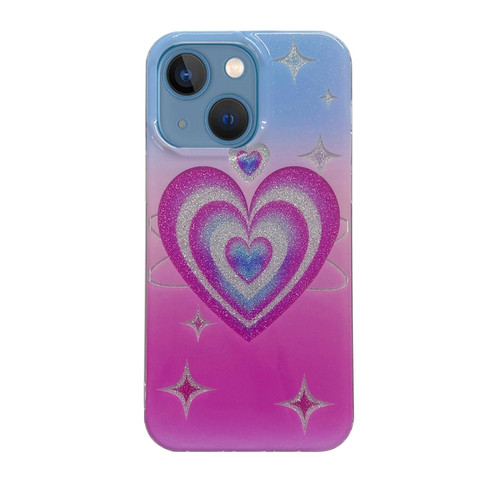 iPhone 14 PC + TPU Dual-side Laminating IMD Phone Case - Star Love