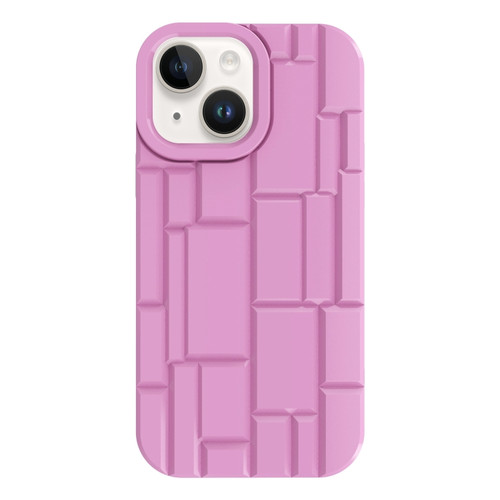 iPhone 14 3D Ice Cubes Liquid Silicone Phone Case - Purple