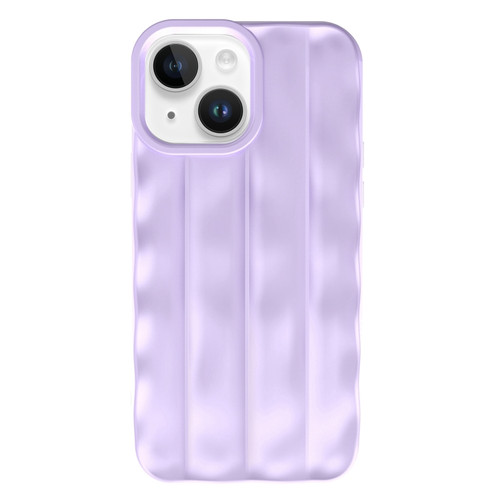 iPhone 14 3D Stripe TPU Phone Case - Purple