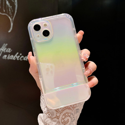 iPhone 14 Color Plated Invisible Holder Phone Case - Transparent