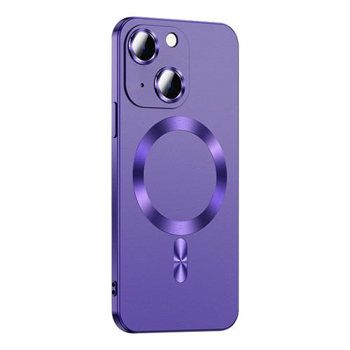iPhone 14 Liquid Lens Protector Magsafe Phone Case - Dark Purple