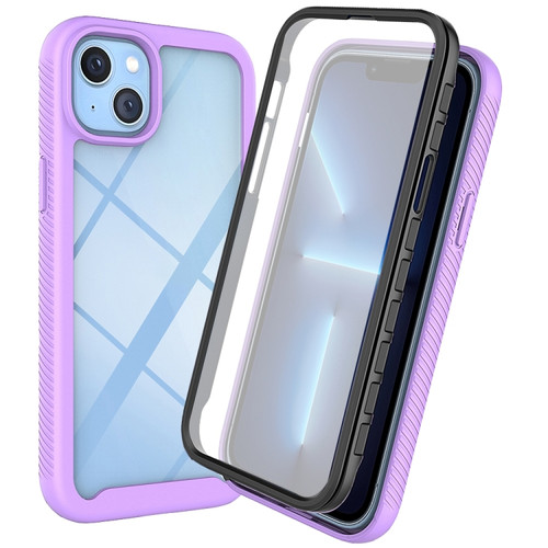 iPhone 14 Starry Sky Full Body Hybrid Shockproof Phone Case  - Purple