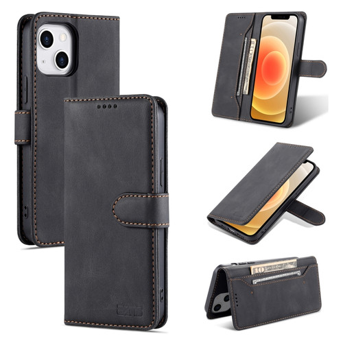 iPhone 14 AZNS Dream Second Generation Skin Feel PU+TPU Horizontal Flip Leather Phone Case  - Black