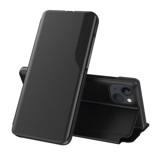 iPhone 14 Attraction Flip Holder Leather Phone Case  - Black