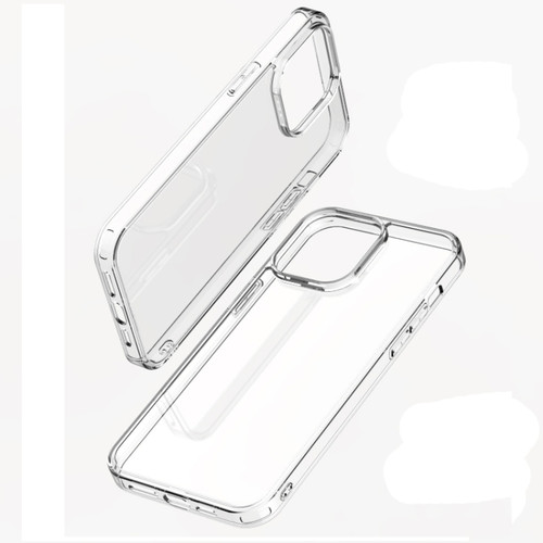 iPhone 14 Transparent Tempered Glass TPU Phone Case  - Transparent