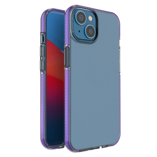 iPhone 14 Two-color Transparent TPU Phone Case  - Purple