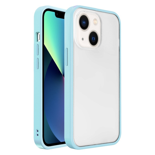 iPhone 14 Translucent Skin Feel Frosted Phone Case  - Light blue