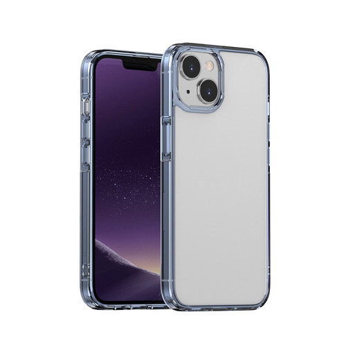 iPhone 14 Ice Transparent Laser Phone Case  - Blue