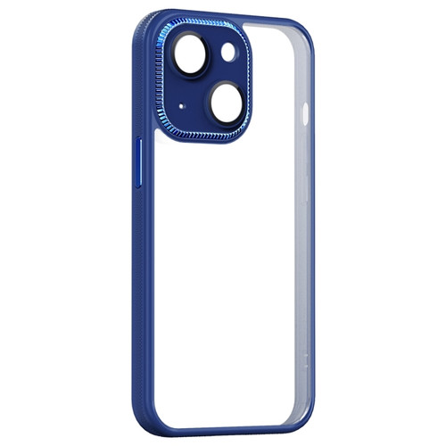 iPhone 14 Shockproof Metal + Acrylic + TPU Phone Case  - Blue