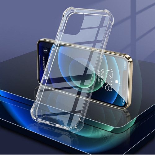 iPhone 14 Four Corner Airbag Shockproof TPU + Acrylic Phone Case  - Transparent
