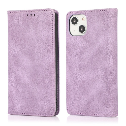 iPhone 14 Strong Magnetic Leather Case  - Purple