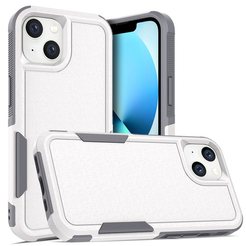 iPhone 14 Soft TPU Hard PC Phone Case  - White