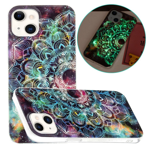 iPhone 14 Luminous TPU Soft Phone Case  - Mandala Flower