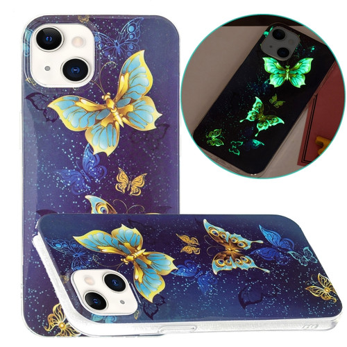 iPhone 14 Luminous TPU Soft Phone Case  - Dual Butterflies