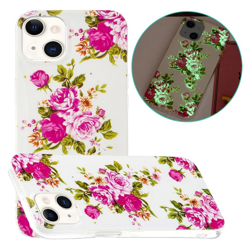 iPhone 14 Luminous TPU Soft Phone Case  - Rose Flower