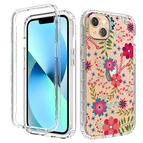 iPhone 14 Transparent Painted Phone Case  - Small Floral