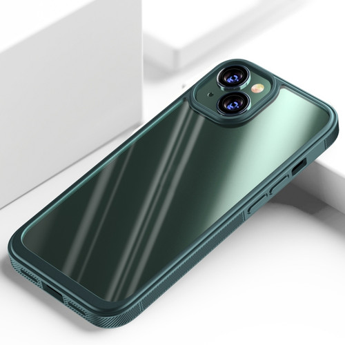 iPhone 14 Shockproof TPU + PC Phone Case  - Dark Green