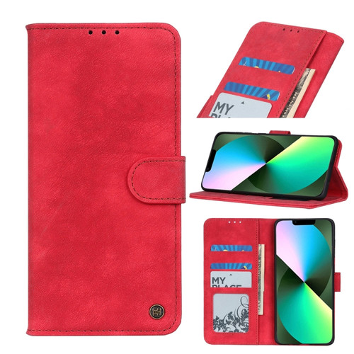 iPhone 14 Antelope Texture Leather Case  - Red