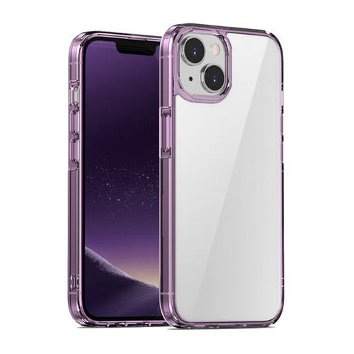iPhone 14 iPAKY Aurora Series Shockproof PC + TPU Protective Phone Case  - Transparent Purple