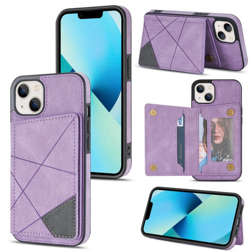 iPhone 14 Line Card Holder Phone Case  - Purple
