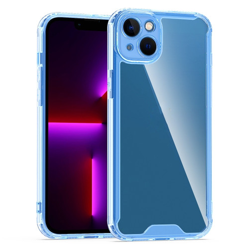 iPhone 14 Acrylic + TPU Clear Protective Phone Case  - Blue