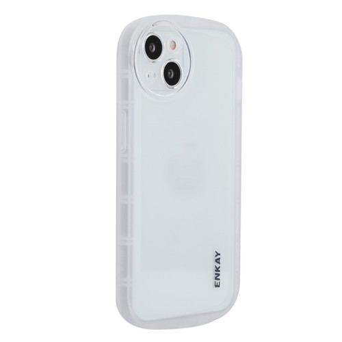 iPhone 14 ENKAY Translucent Matte TPU Phone Case  - White
