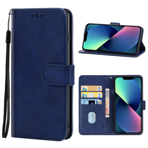 iPhone 14 Leather Phone Case  - Blue
