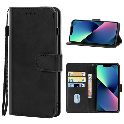 iPhone 14 Leather Phone Case  - Black