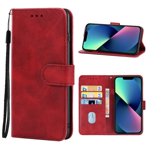 iPhone 14 Leather Phone Case  - Red