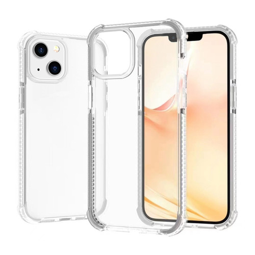 iPhone 14 Acrylic Four Corners Shockproof Phone Case  - Transparent White