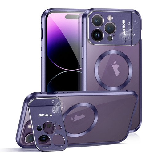 iPhone 14 Pro Max Aromatherapy Holder Single-sided MagSafe Magnetic Phone Case - Purple