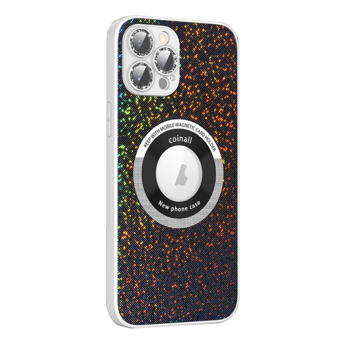 iPhone 14 Pro Max Colorful Glitter Magnetic Magsafe TPU + PC Phone Case - Black