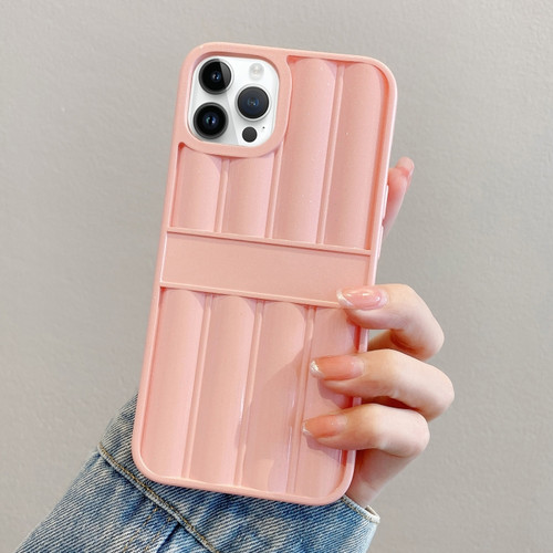 iPhone 14 Pro Max Glitter Powder Door Frame TPU Phone Case - Pink