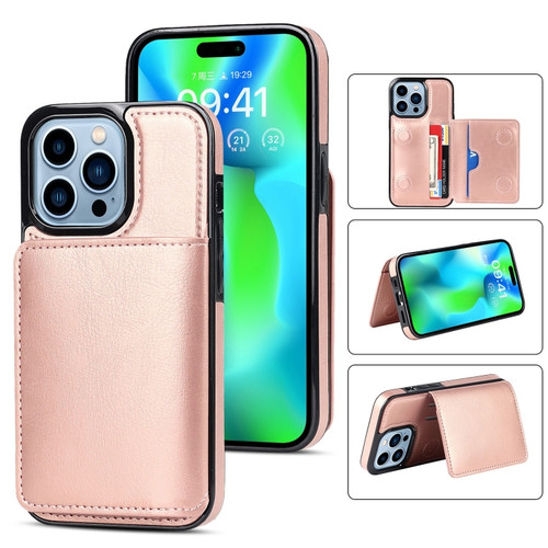 iPhone 14 Pro Max Shockproof PU + TPU Phone Case - Rose Gold