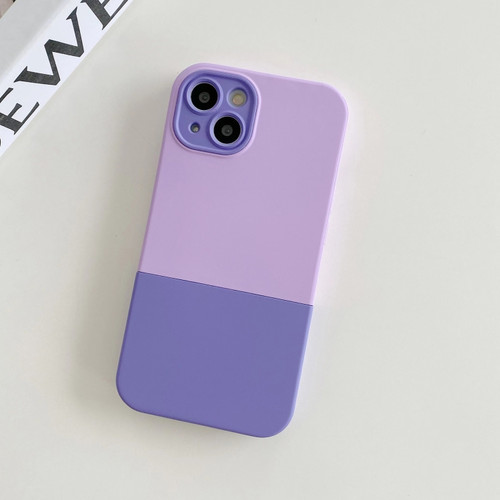 iPhone 14 Pro Max 3 in 1 Liquid Silicone Phone Case - Light Purple