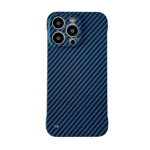 iPhone 14 Pro Max Carbon Fiber Texture PC Phone Case  - Royal Blue